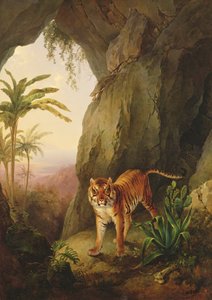 Tigre em uma caverna, c.1814